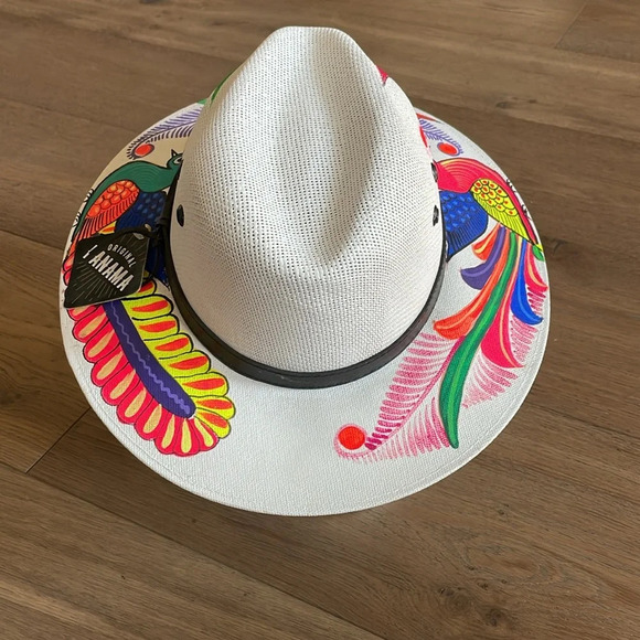 Artisanal Mexican Sombreros Hand Painted Fedora Floral Sombrero Panama Bohemian - Picture 5 of 9